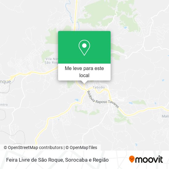 Feira Livre de São Roque mapa