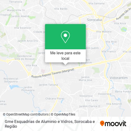 Gme Esquadrias de Aluminio e Vidros mapa