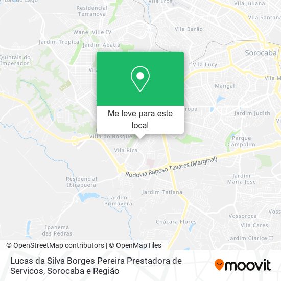 Lucas da Silva Borges Pereira Prestadora de Servicos mapa