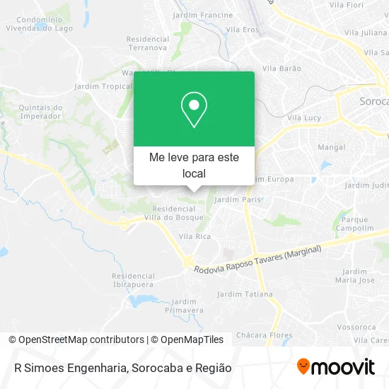 R Simoes Engenharia mapa