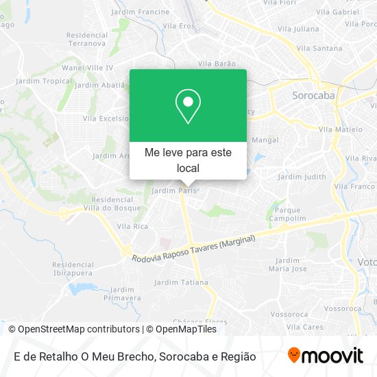 E de Retalho O Meu Brecho mapa