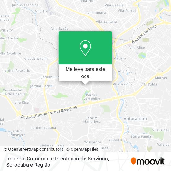 Imperial Comercio e Prestacao de Servicos mapa