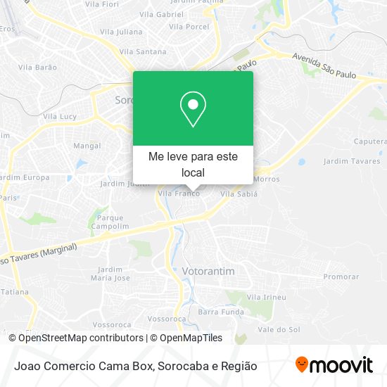 Joao Comercio Cama Box mapa