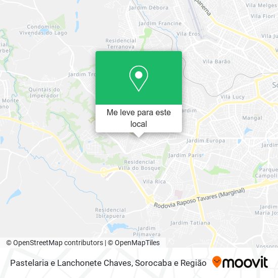 Pastelaria e Lanchonete Chaves mapa