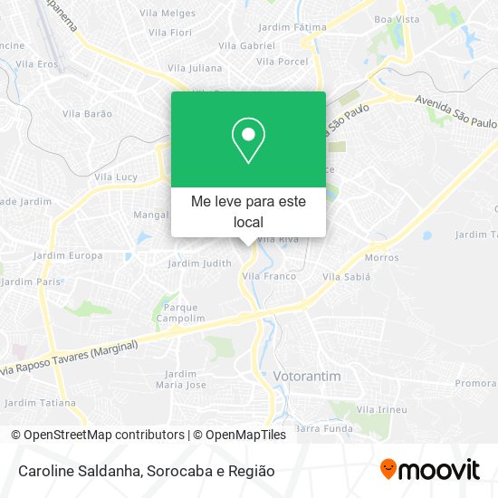 Caroline Saldanha mapa