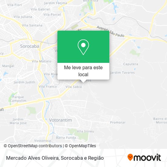 Mercado Alves Oliveira mapa
