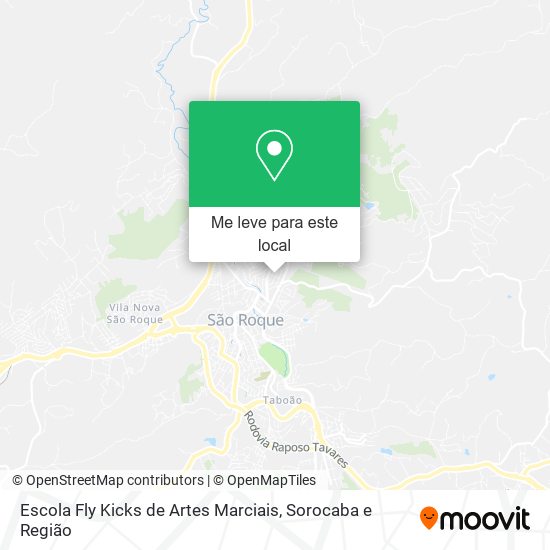 Escola Fly Kicks de Artes Marciais mapa