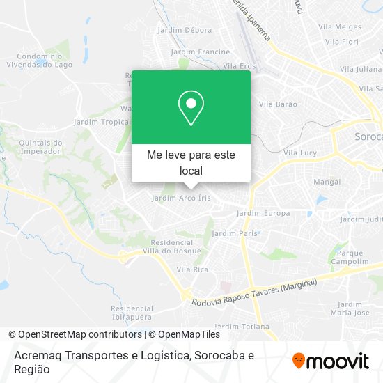 Acremaq Transportes e Logistica mapa