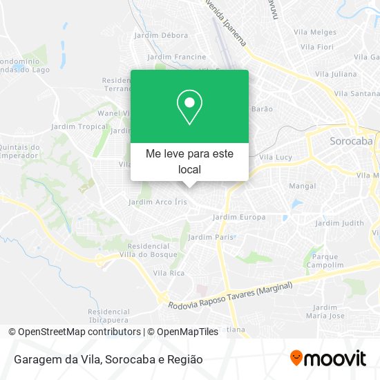 Garagem da Vila mapa