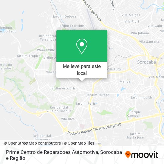 Prime Centro de Reparacoes Automotiva mapa