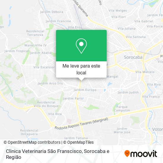 Clinica Veterinaria São Franscisco mapa