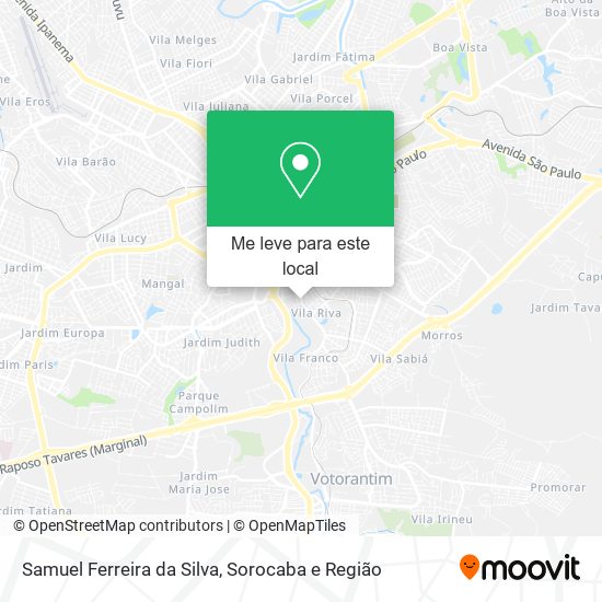 Samuel Ferreira da Silva mapa