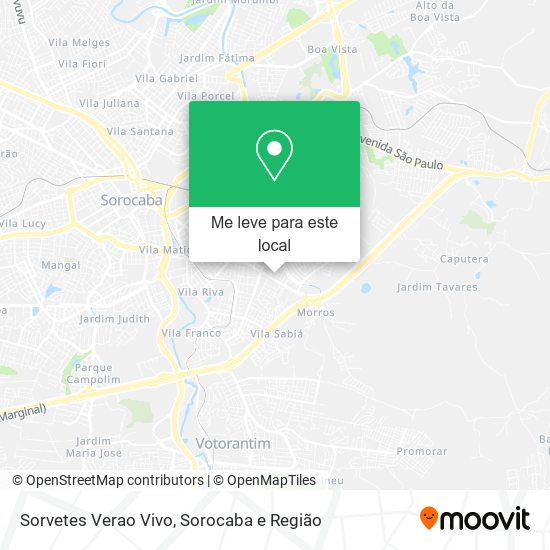 Sorvetes Verao Vivo mapa
