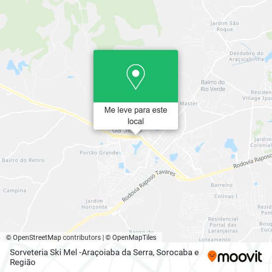 Sorveteria Ski Mel -Araçoiaba da Serra mapa