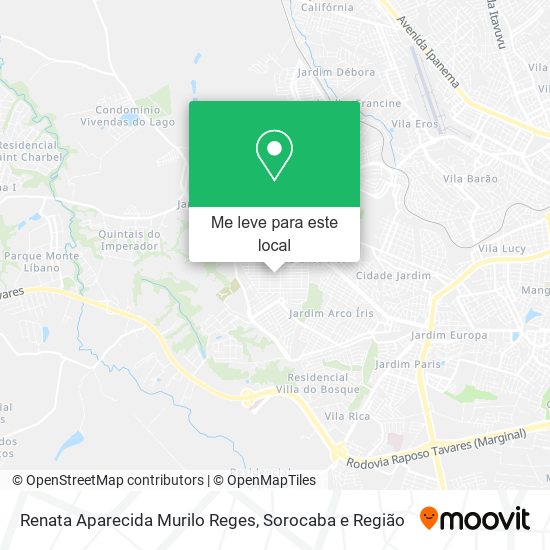 Renata Aparecida Murilo Reges mapa