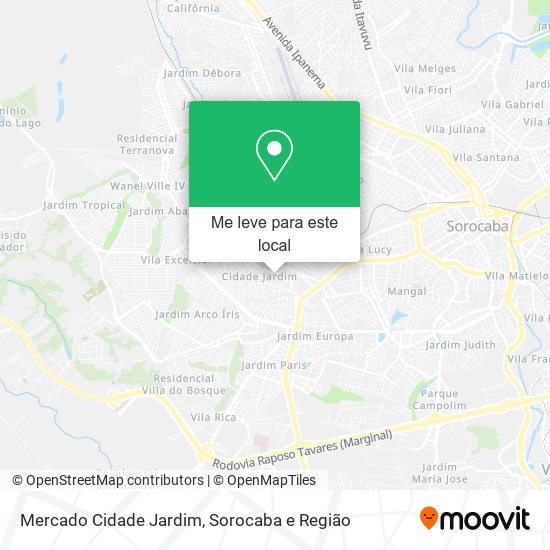 Mercado Cidade Jardim mapa