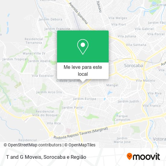 T and G Moveis mapa