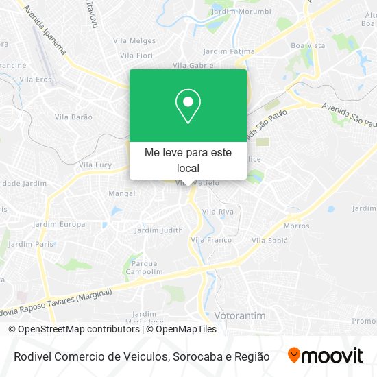 Rodivel Comercio de Veiculos mapa