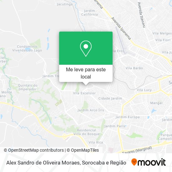 Alex Sandro de Oliveira Moraes mapa