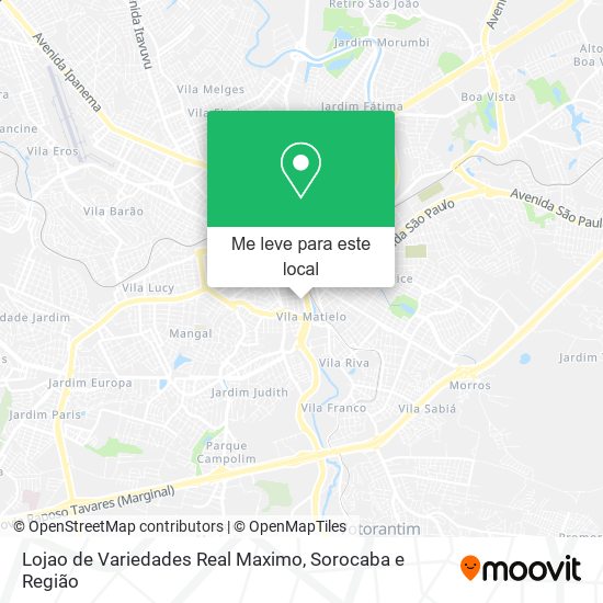 Lojao de Variedades Real Maximo mapa