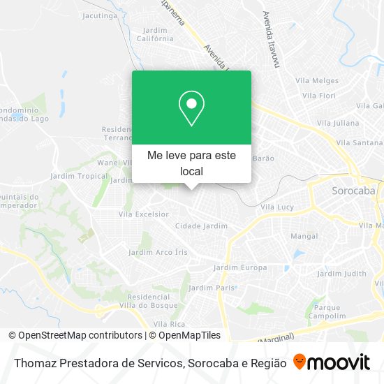 Thomaz Prestadora de Servicos mapa