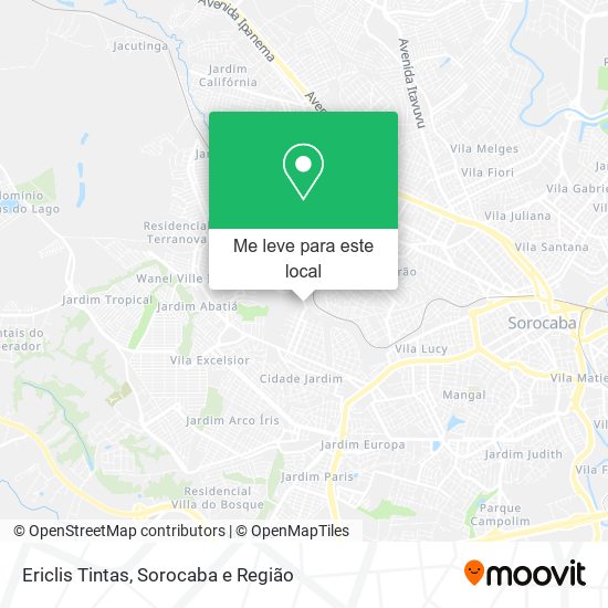 Ericlis Tintas mapa