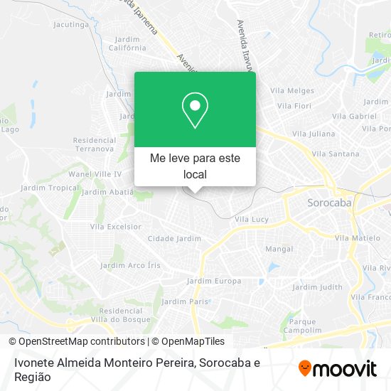 Ivonete Almeida Monteiro Pereira mapa