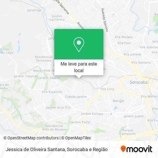 Jessica de Oliveira Santana mapa