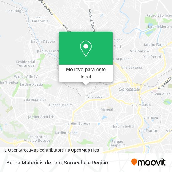 Barba Materiais de Con mapa