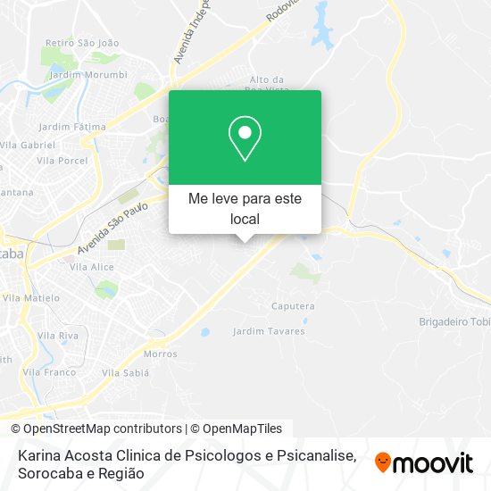 Karina Acosta Clinica de Psicologos e Psicanalise mapa