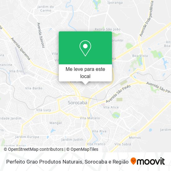 Perfeito Grao Produtos Naturais mapa