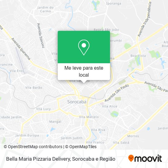 Bella Maria Pizzaria Delivery mapa