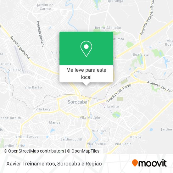 Xavier Treinamentos mapa