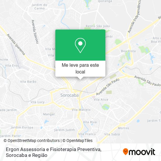 Ergon Assessoria e Fisioterapia Preventiva mapa