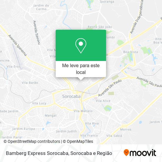 Bamberg Express Sorocaba mapa