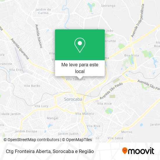 Ctg Fronteira Aberta mapa