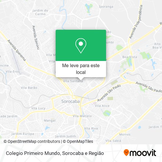 Colegio Primeiro Mundo mapa