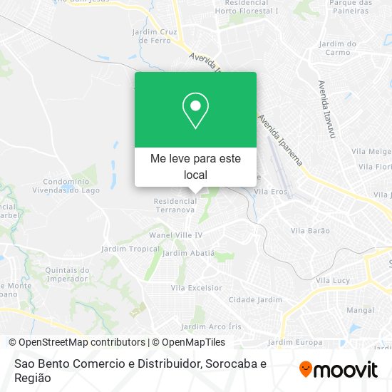 Sao Bento Comercio e Distribuidor mapa