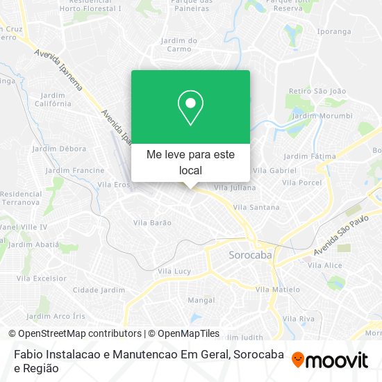 Fabio Instalacao e Manutencao Em Geral mapa