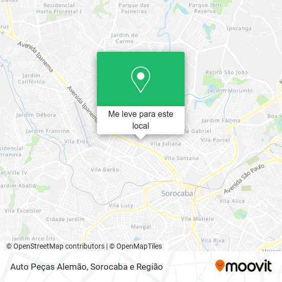 Auto Peças Alemão mapa