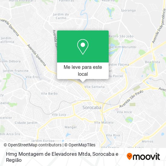 Hmg Montagem de Elevadores Mtda mapa