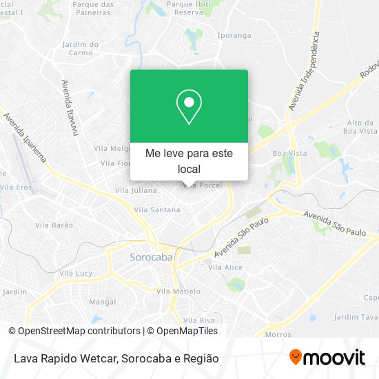 Lava Rapido Wetcar mapa