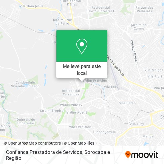 Confianca Prestadora de Servicos mapa