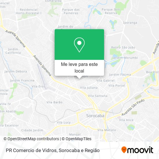 PR Comercio de Vidros mapa