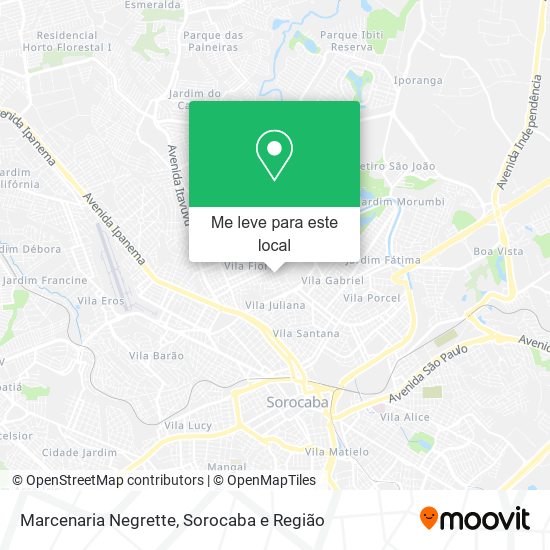 Marcenaria Negrette mapa
