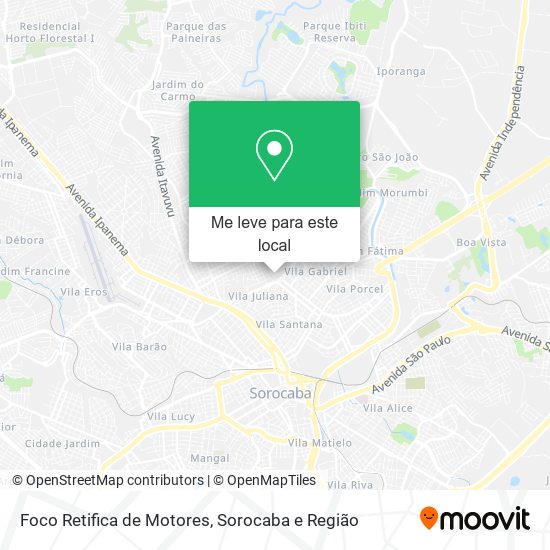 Foco Retifica de Motores mapa