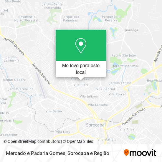 Mercado e Padaria Gomes mapa