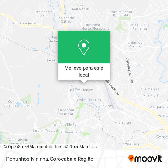 Pontinhos Nininha mapa