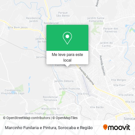 Marcinho Funilaria e Pintura mapa