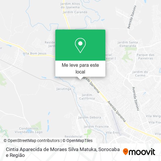 Cintia Aparecida de Moraes Silva Matuka mapa